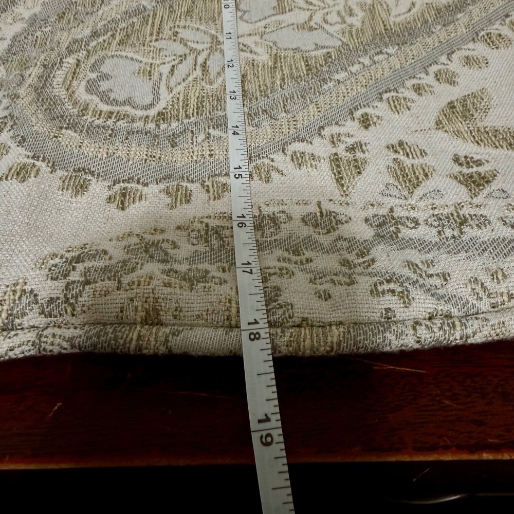 4-Custom Jacquard Paisley Pillow Covers Sz-18 x 18 Gold, Silver, Ivory Neutrals - Picture 8 of 10